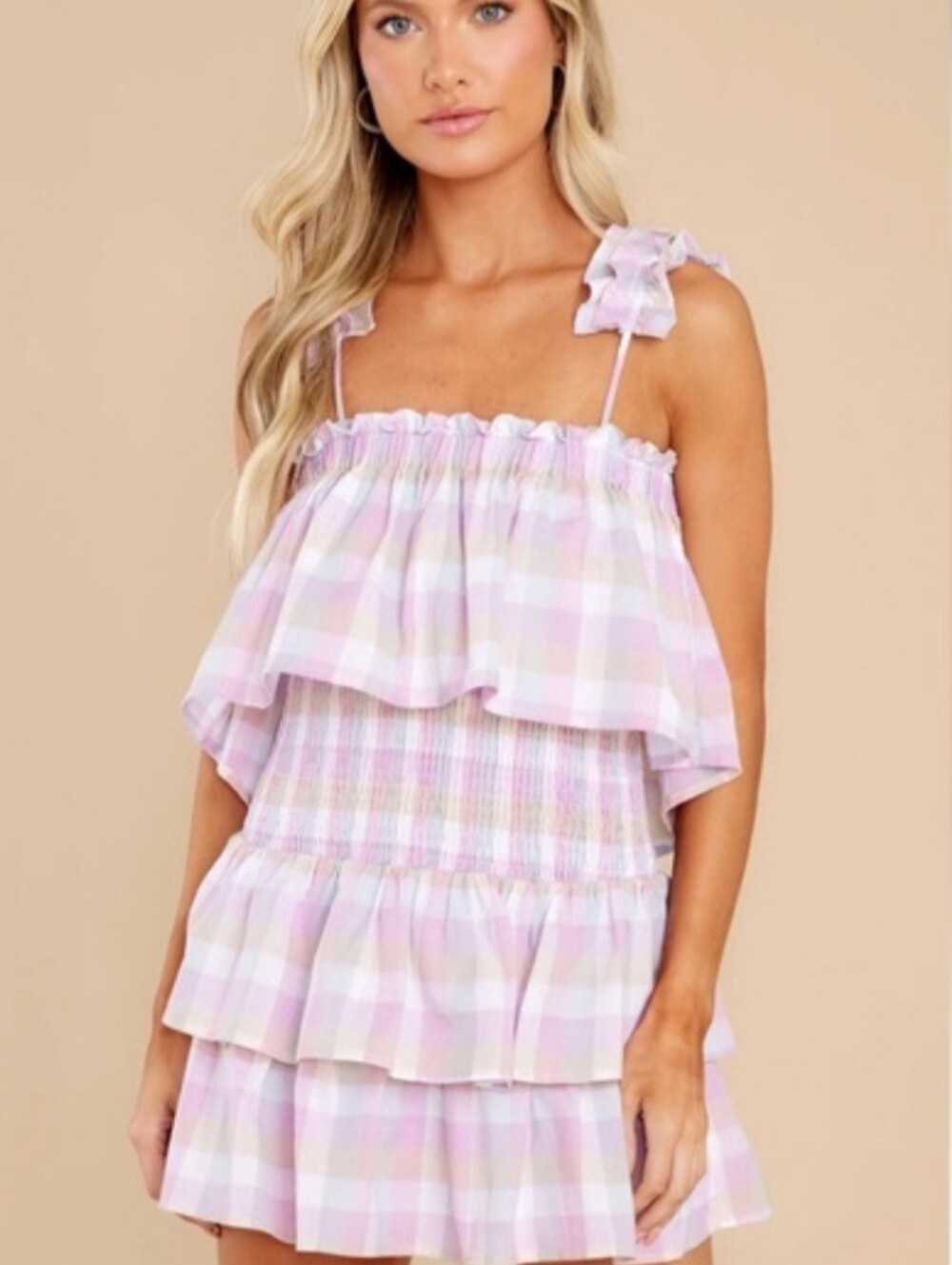 Mable Lavender Plaid 2pc Skirtset Size Small Coquette Girl Romantic